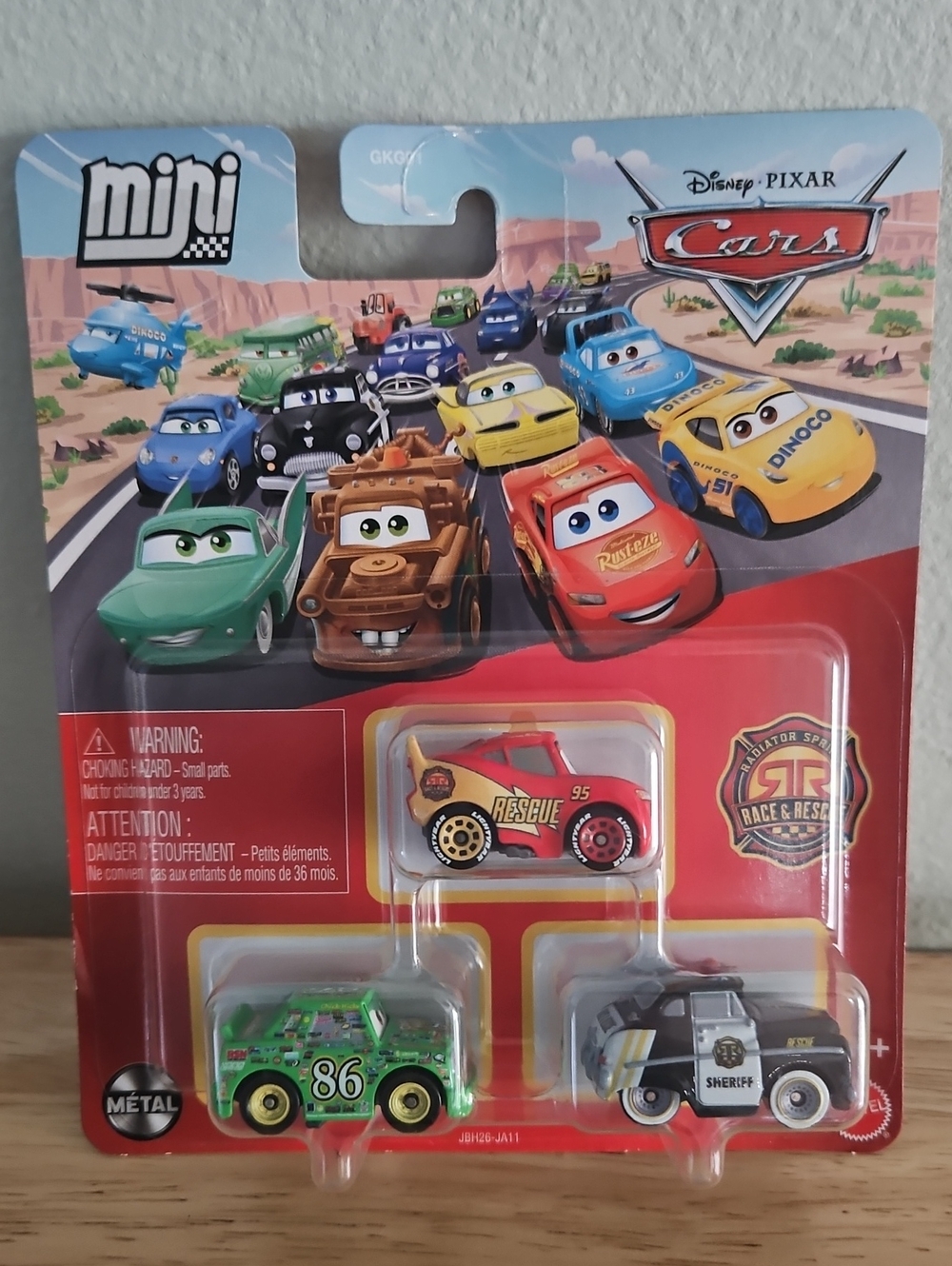Disney Pixar Cars Mini Racers Race & Rescue McQueen Chick Hicks Sheriff